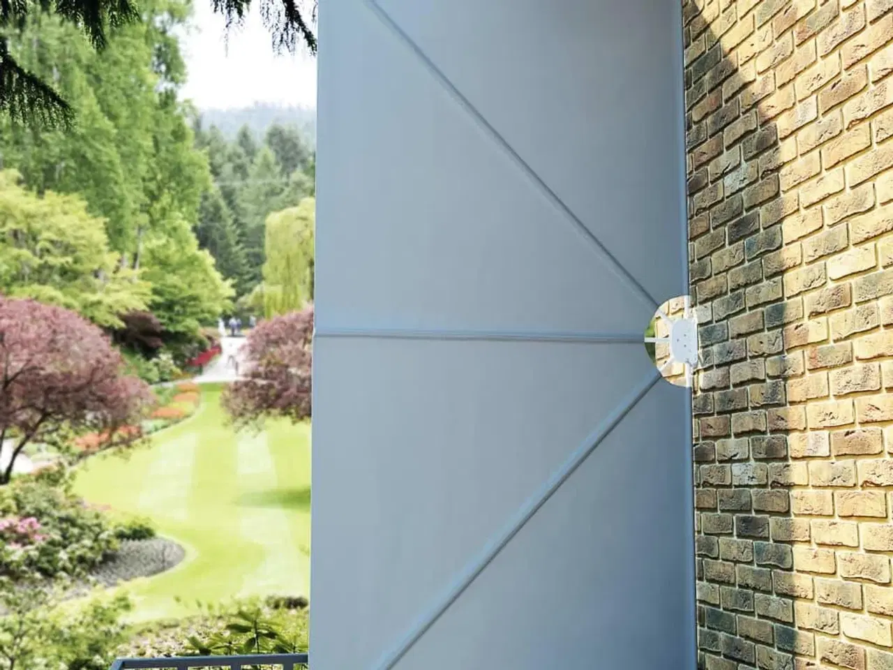 Billede 4 - Sammenklappelig sidemarkise til terrasse grå 300 x 150 cm