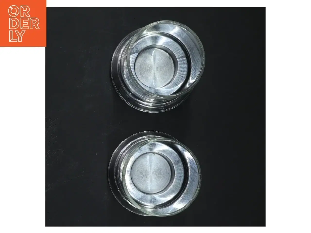 Billede 2 - Te-lysestager i glas og metal fra Menu (str. Ø 8 cm)