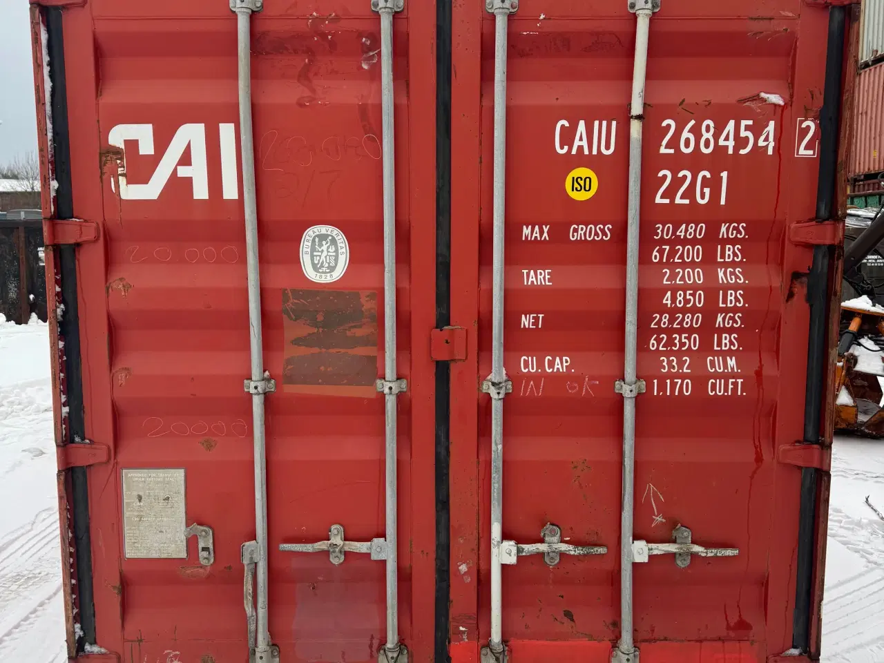 Billede 2 - Brugt 20 fods Isoleret Container-ID: CAIU 268454-2