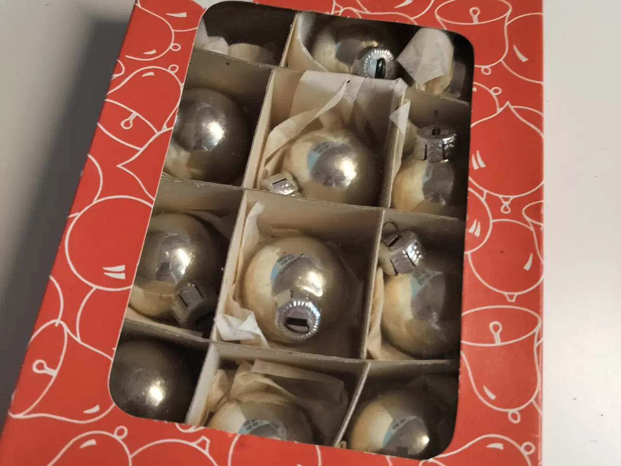 Billede 1 - 11 stk gamle julekugler i glas 40 mm i diameter.