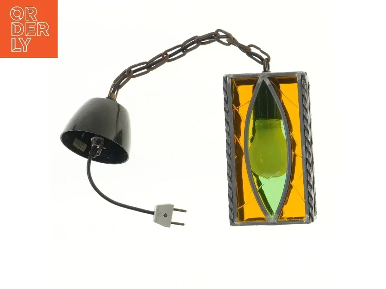 Billede 1 - Retro glaspendel lampe (str. 55 cm)