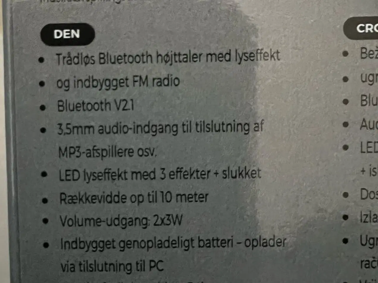 Billede 2 - Bluetooth højttaler med LED