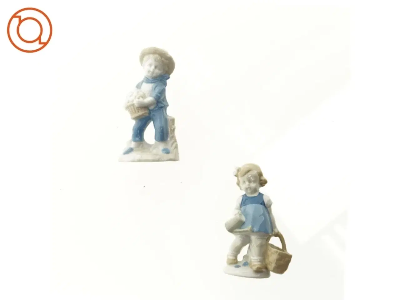 Billede 1 - 2 porcelænsfigurer  (str. 13 cm)