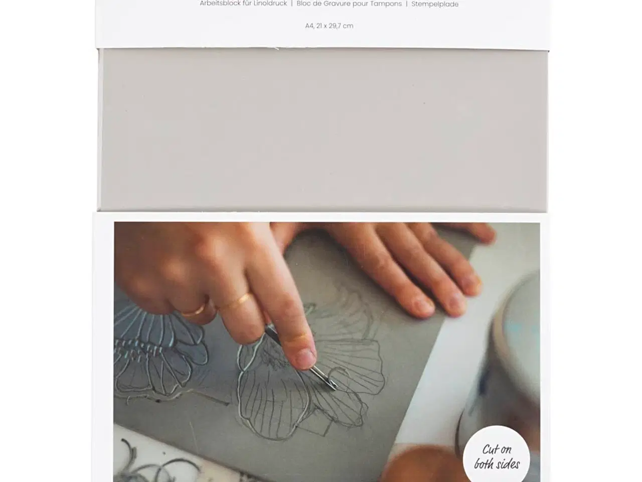 Billede 1 - A4 Stempelplade i Lys Grå - 21x29,7 cm