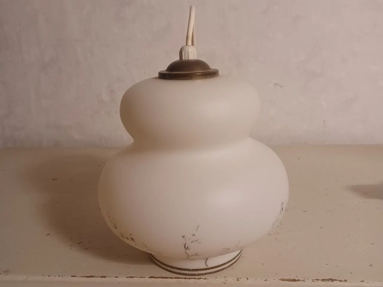 Billede 1 - Retro glasloftlampe