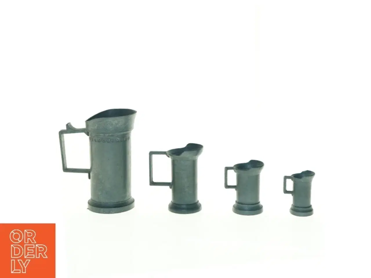 Billede 1 - Peltrato Sæt af tin målekopper kander (str. 5 cm til 13 cm)
