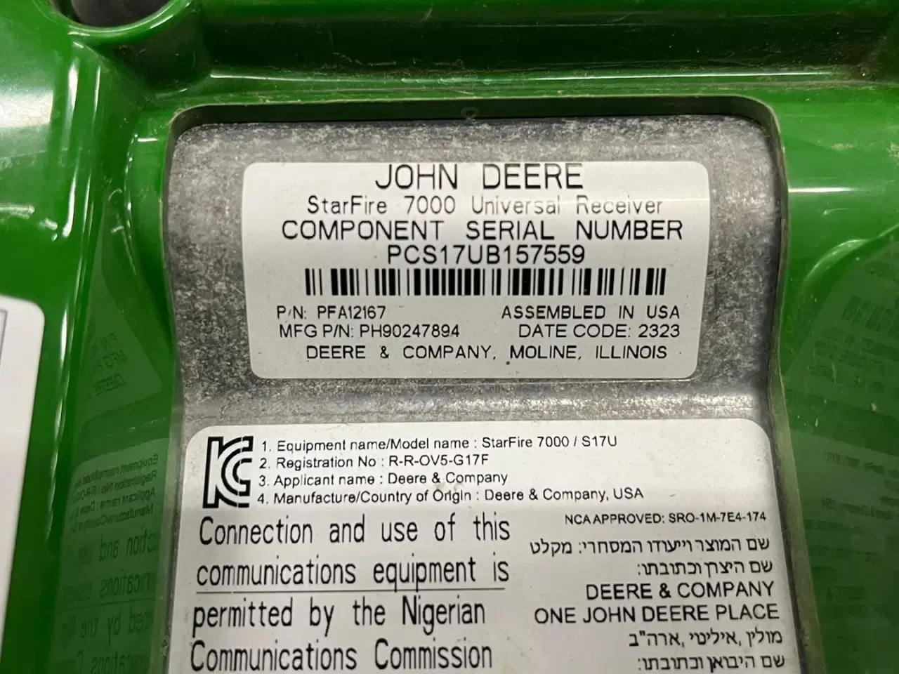 Billede 10 - John Deere Starfire 7000 Starfire 7000 antenne og en Gen4 4640 skærm med SF1 niveau