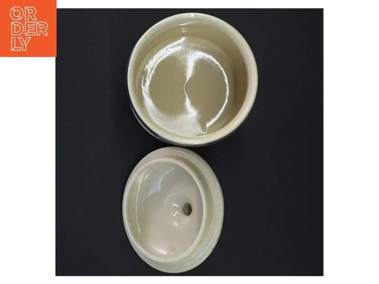 Billede 4 - Keramik krukke med låg (str. 16x10 cm)