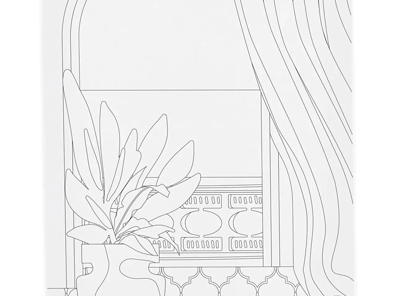 Billede 1 - Malerlærred med Vindue - 24x30 cm, 1,6 cm tykkelse