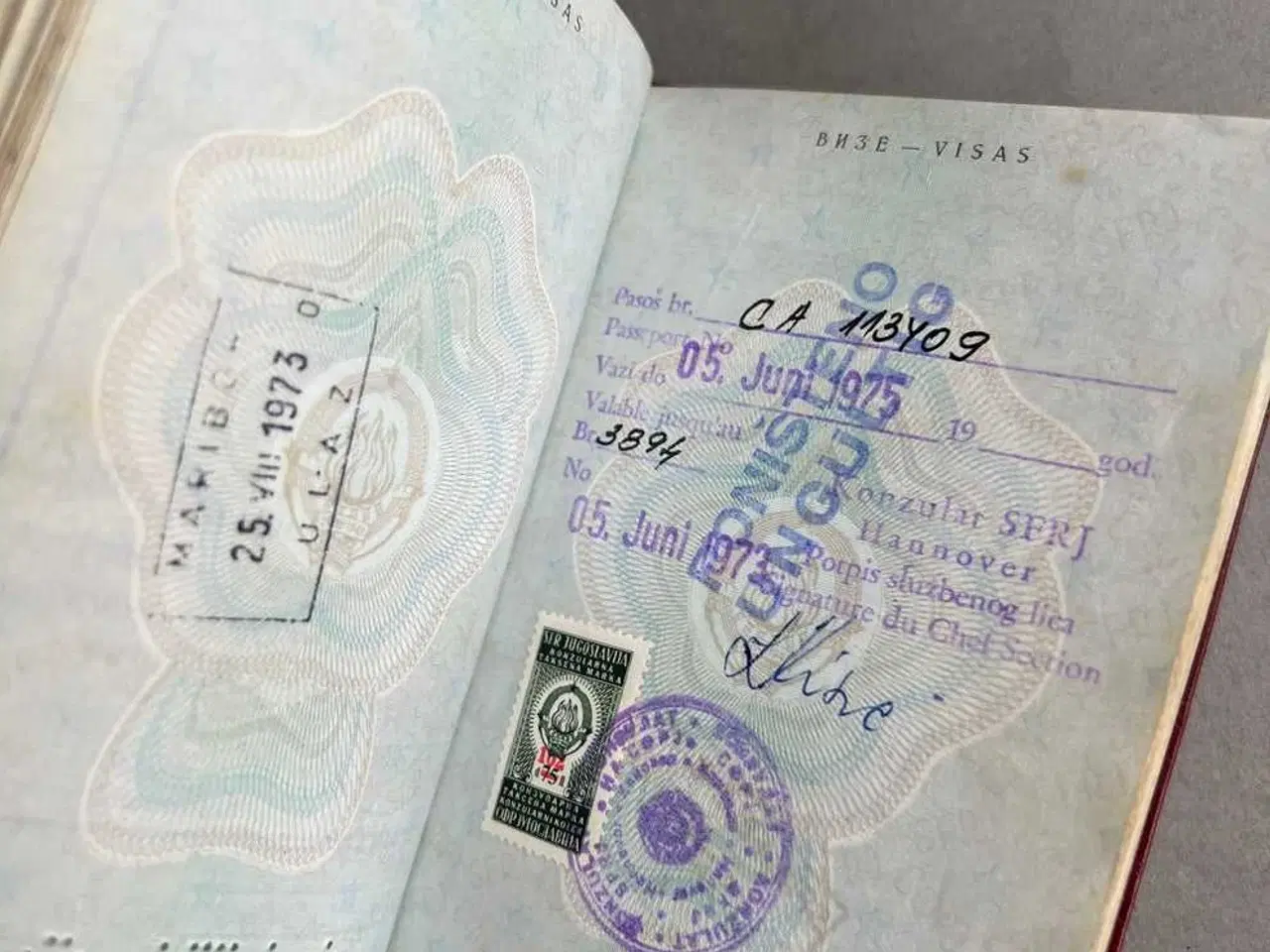 Billede 13 - Østtysk DDR Jugoslavisk Pas