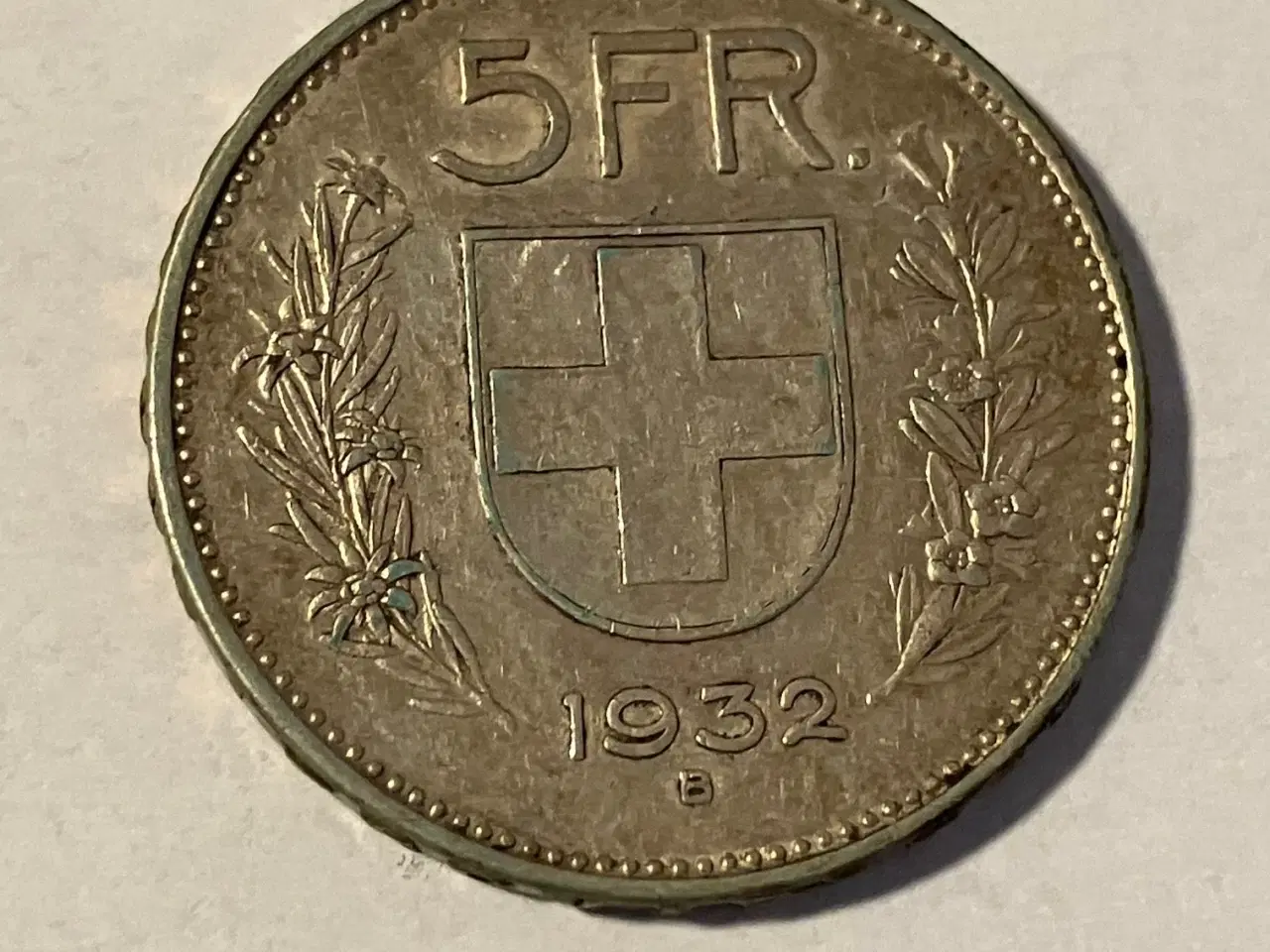 Billede 1 - 5 Francs 1932 B Switzerland