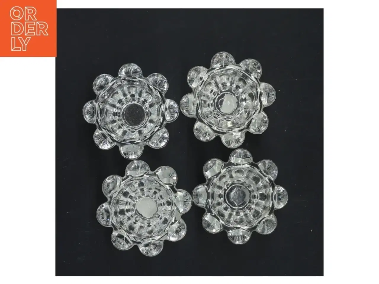 Billede 2 - Glas lysestager, sæt med 4 fra Reims (str. 5 cm)