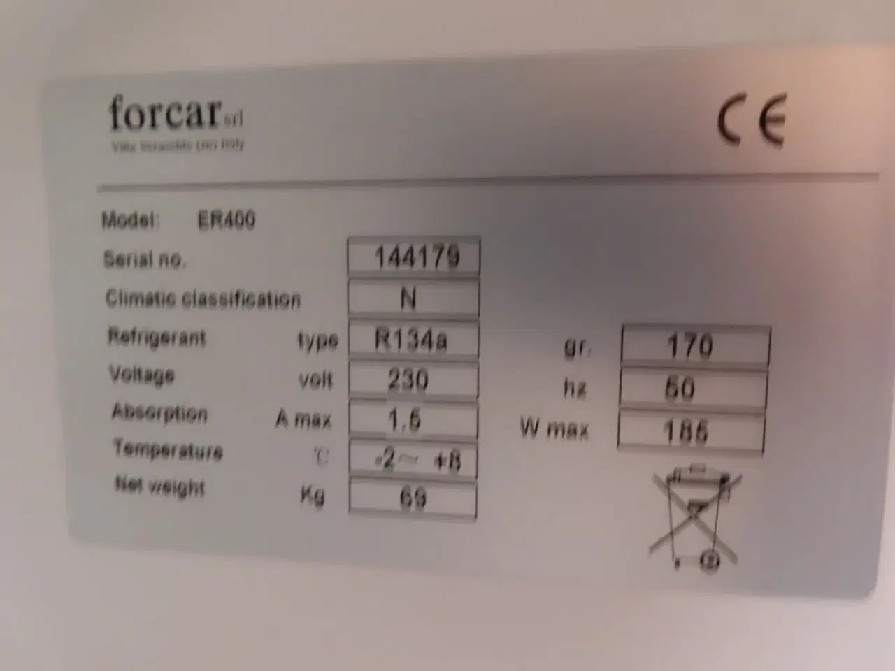 Billede 4 - Køleskab FORCAR ER400