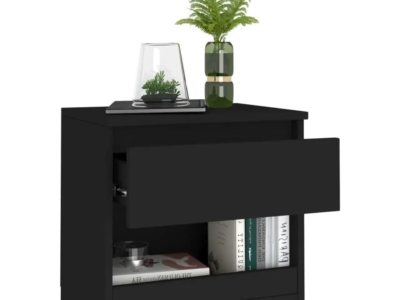 Billede 3 - Sengeborde 2 stk. 40x30x39 cm konstrueret træ sort