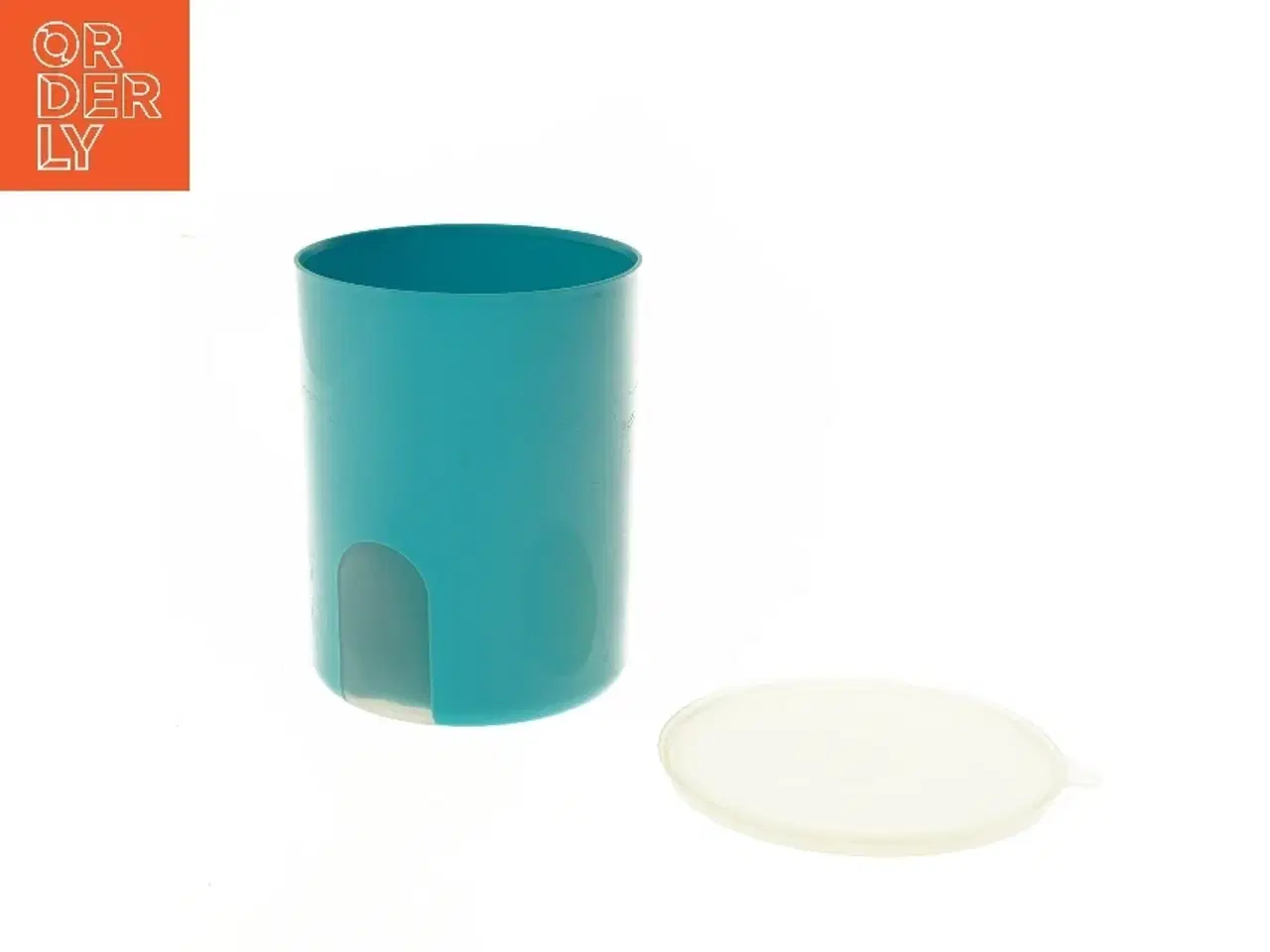 Billede 4 - Plastbeholder med låg fra Tupperware (str. Ø 13x18 cm)