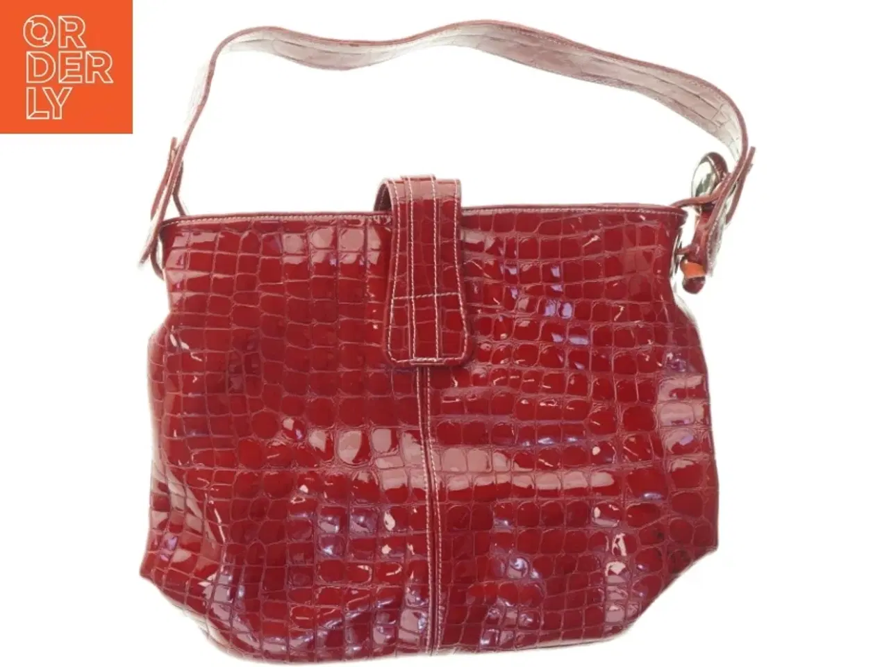 Billede 2 - Rød skuldertaske (str. 33 x 27 cm)