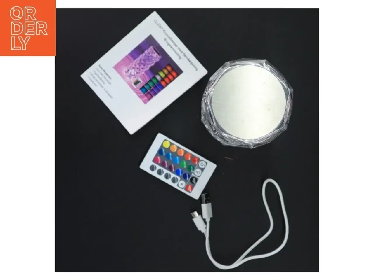 Billede 6 - Krystallampe med fjernbetjening fra Superbrugsen (str. 20 cm)