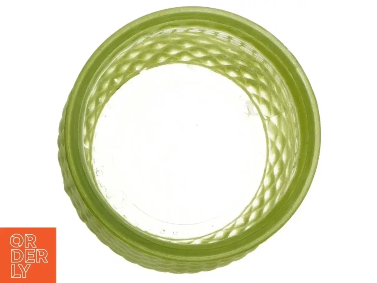 Billede 3 - Grønt dekoreret lysglas (str. 11 cm)