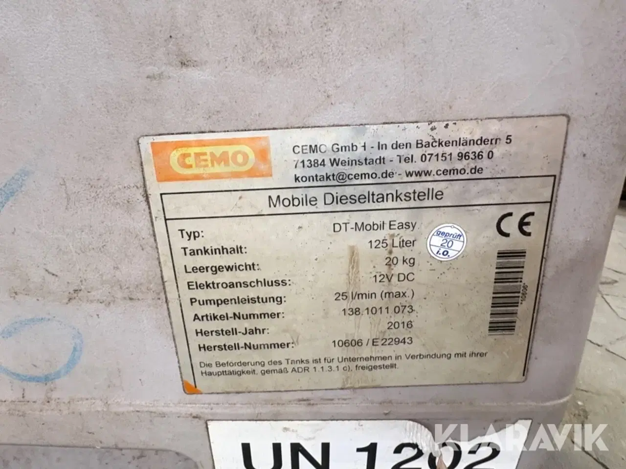 Billede 8 - Dieseltank Cemo DT-mobil easy 125 liters