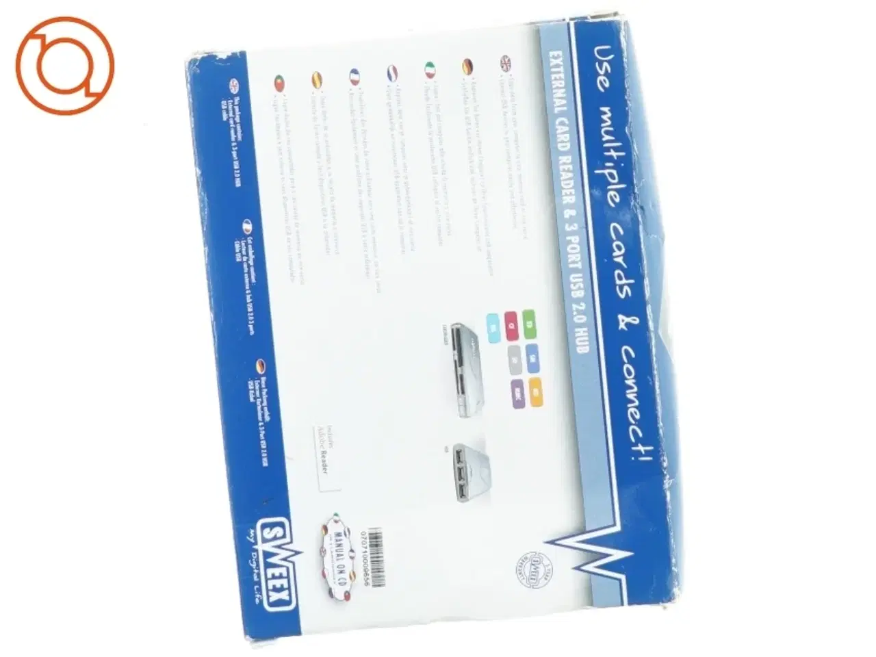 Billede 10 - External card reader and 3 port usb 2 hub fra Stweex (str. 10 x 7 cm)