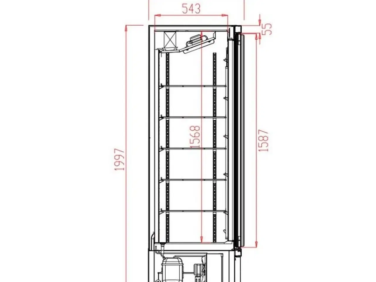 Billede 2 - Display køleskab – med 3 glas døre 235 kg