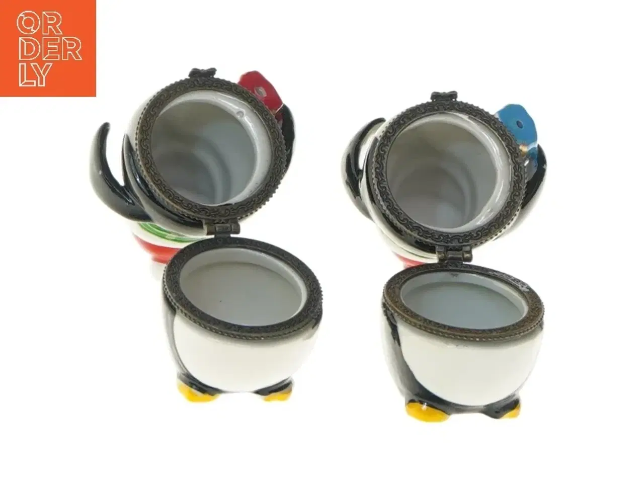 Billede 4 - Keramiske pingvinfigurer med låg (str. 10 cm)