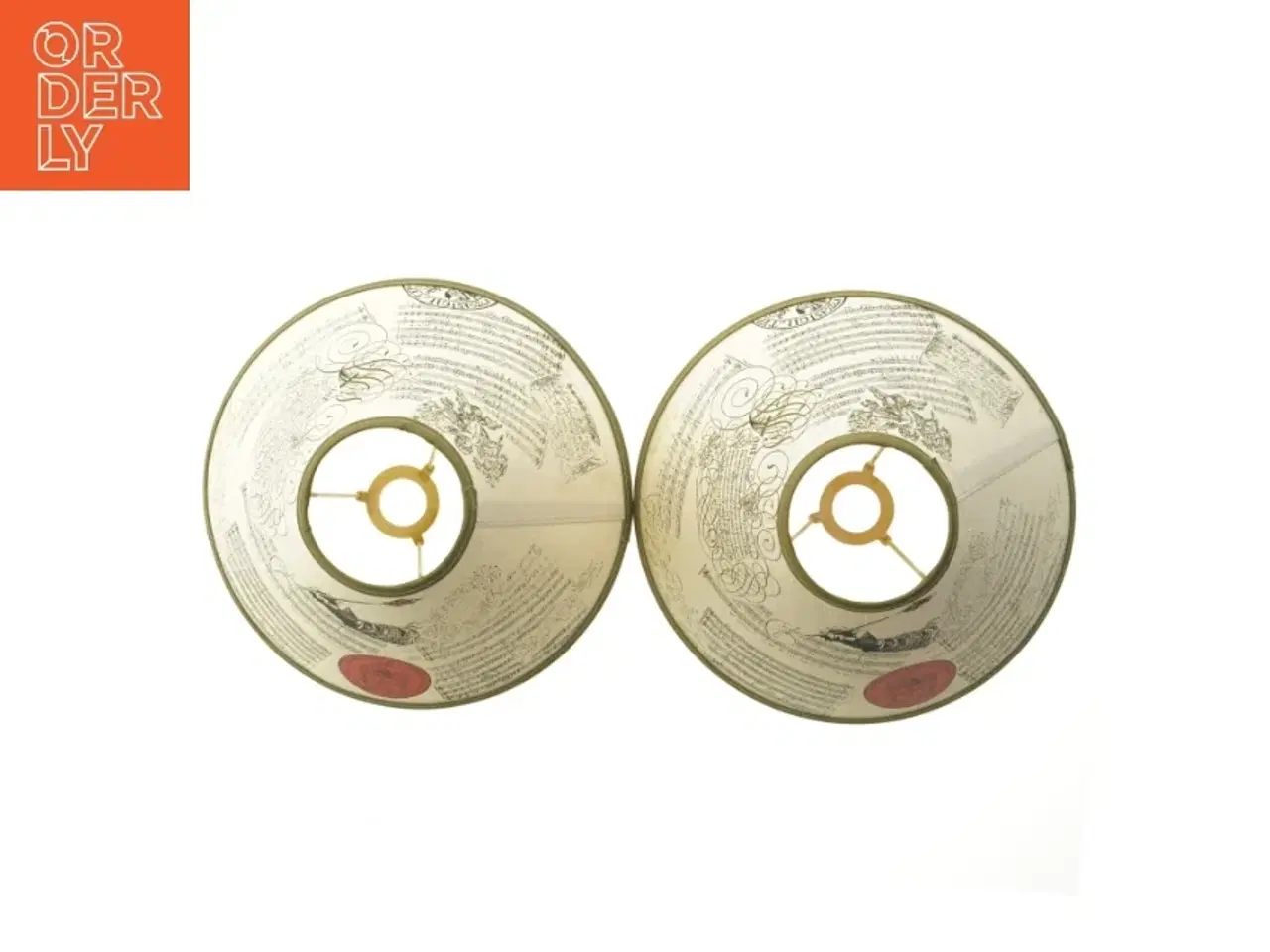 Billede 3 - Lampeskærme med musikalsk design (str. Ø 26 cm)