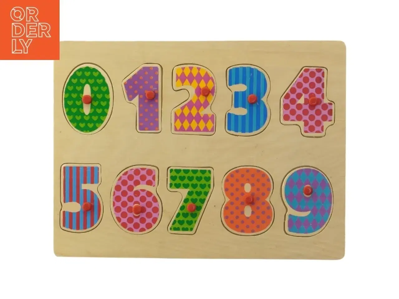 Billede 1 - Træ puslespil med numre (str. 29x22 cm)