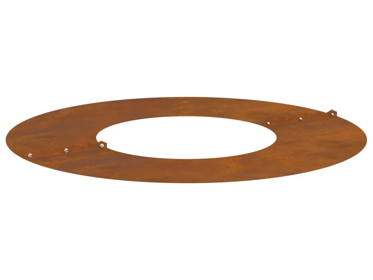 Billede 3 - Flade Træ Ringene 5 stk Brun Ø30 / 60 cm Forvitret stål