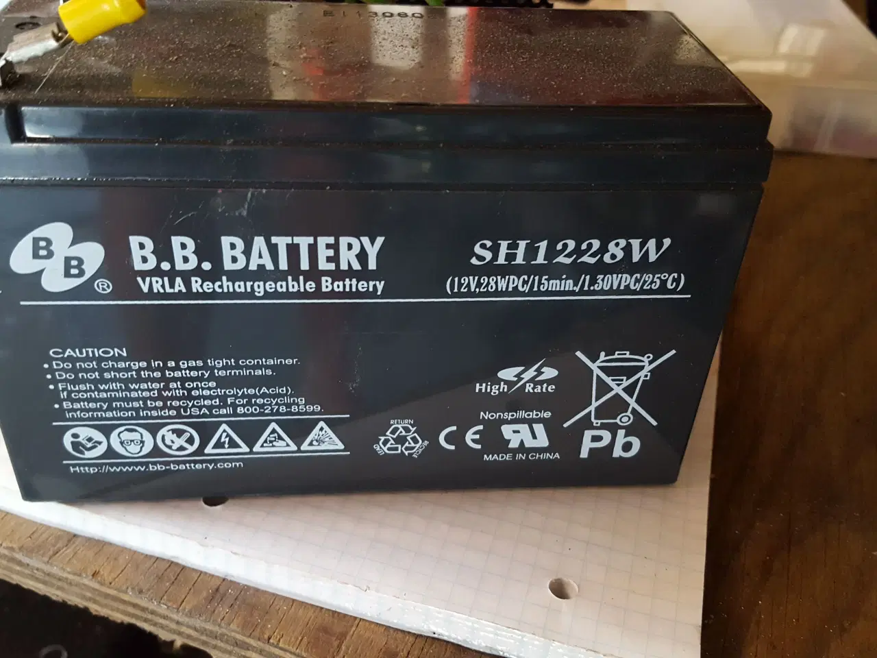 Billede 1 - Alarmbatteri