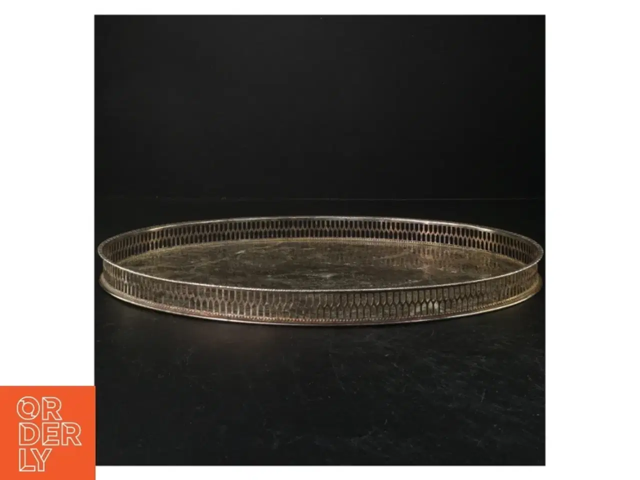 Billede 1 - Oval sølvplet bakke(str. 40x26 cm)