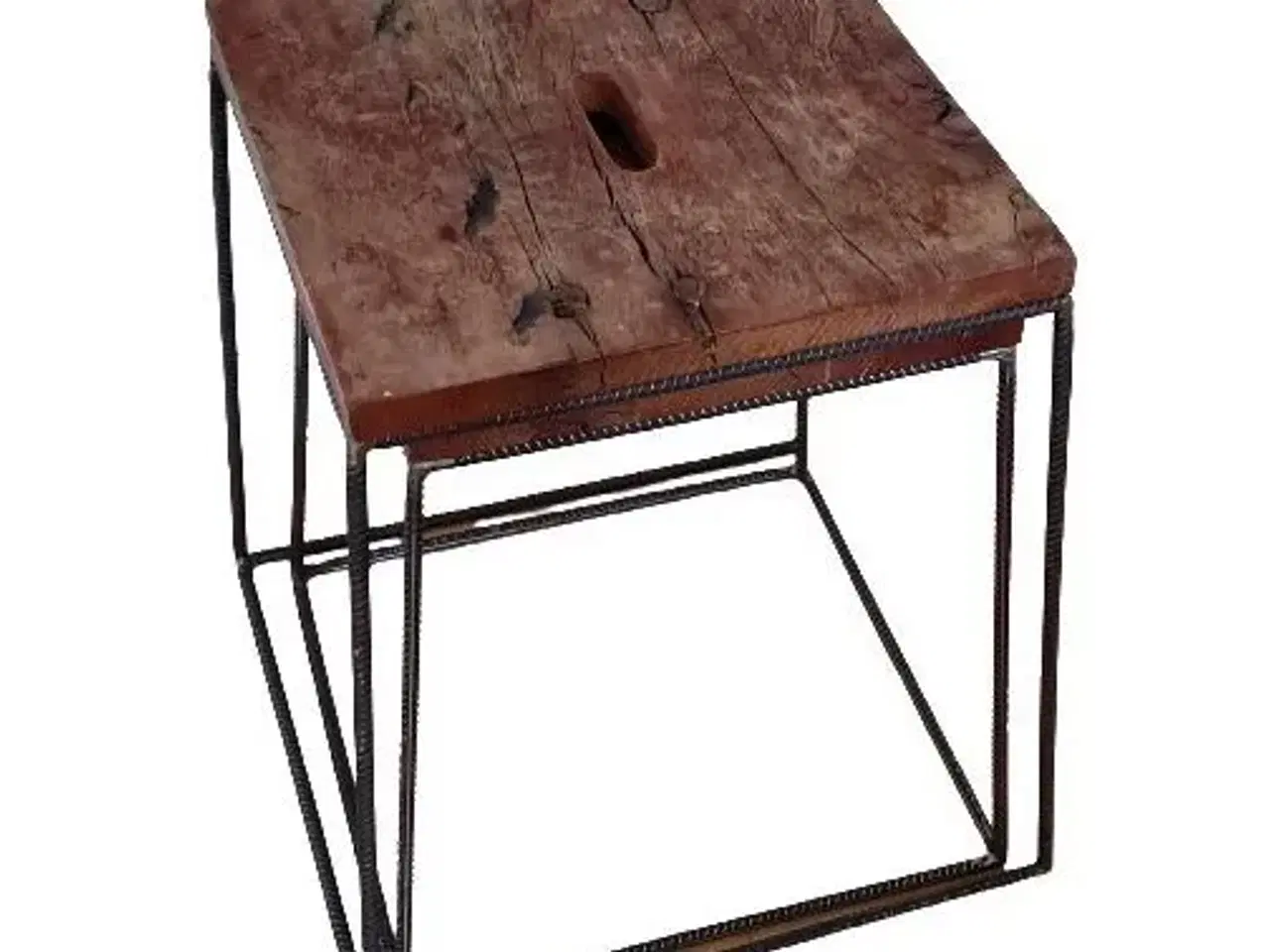 Billede 4 - Planke Sofabord med jernben