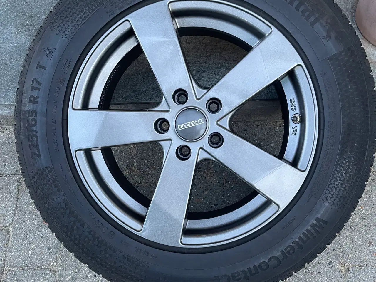 Billede 5 - 4 brugte Continental vinterdæk på alufælge