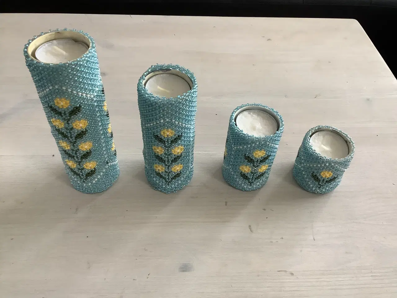 Billede 2 - 4 fyrfadslys stager i forskellige størrelser 