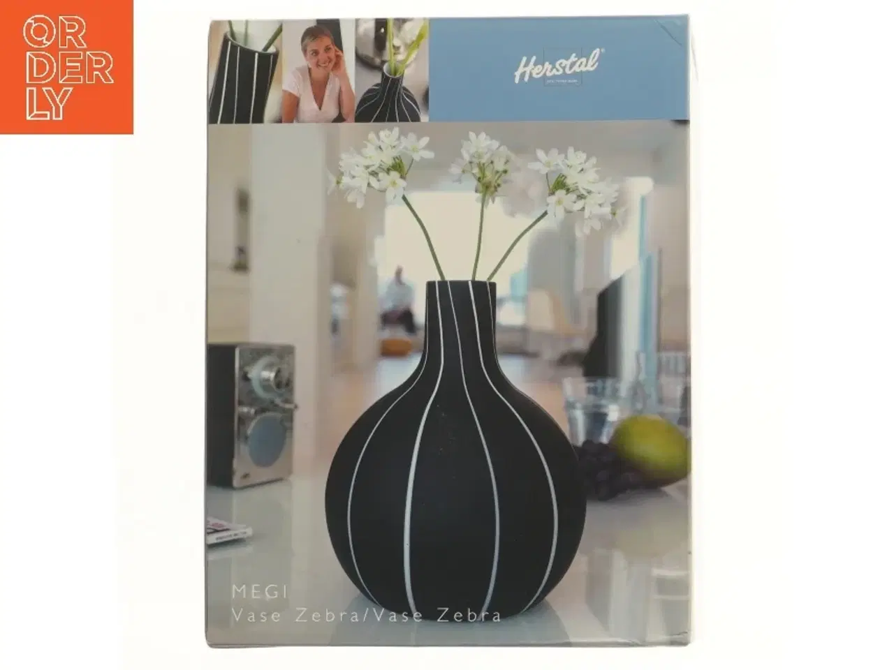 Billede 2 - Herstal vase Zebra fra Herstal (str. 4,5x24x18 cm)