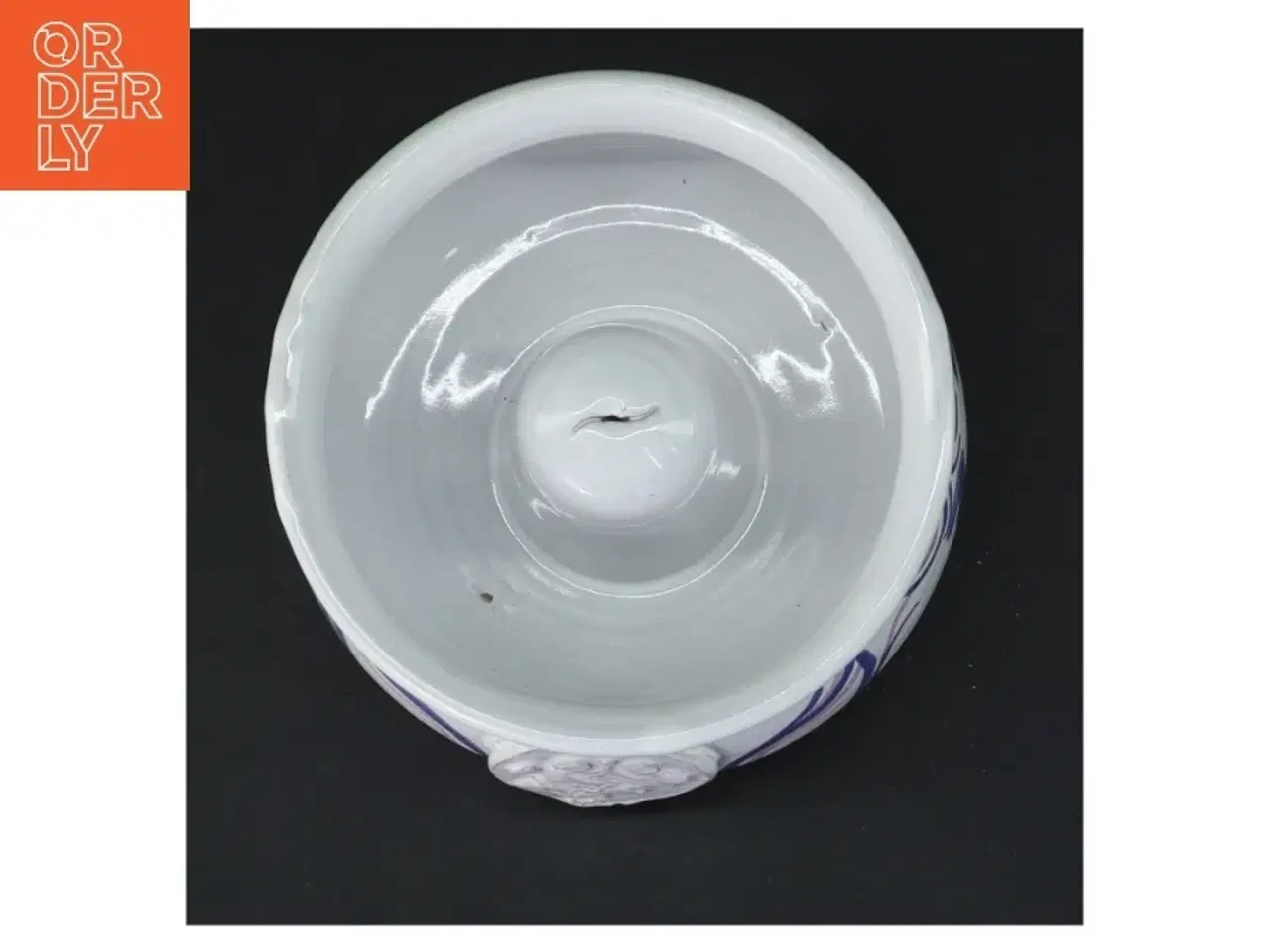 Billede 2 - Keramik skål med lilla mønster (str. Ø 12 cm)