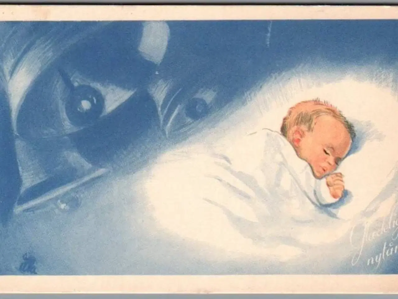 Billede 1 - Illa - Glædeligt Nytaar - Eneret Serie 279 - Postkort - Brugt