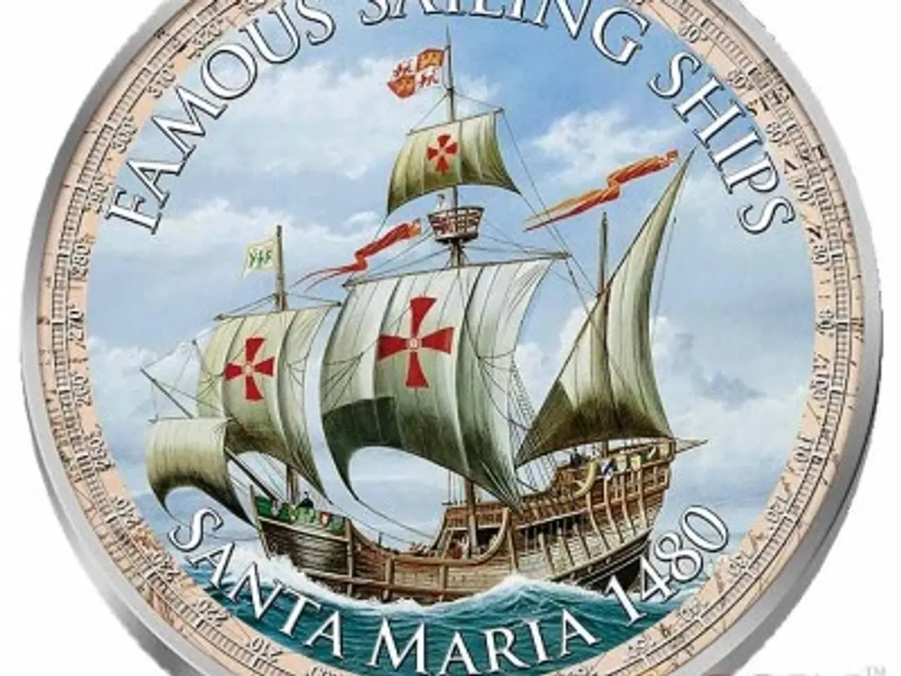 Billede 3 - 10 stk. 25 cent mønter med sejlskibe