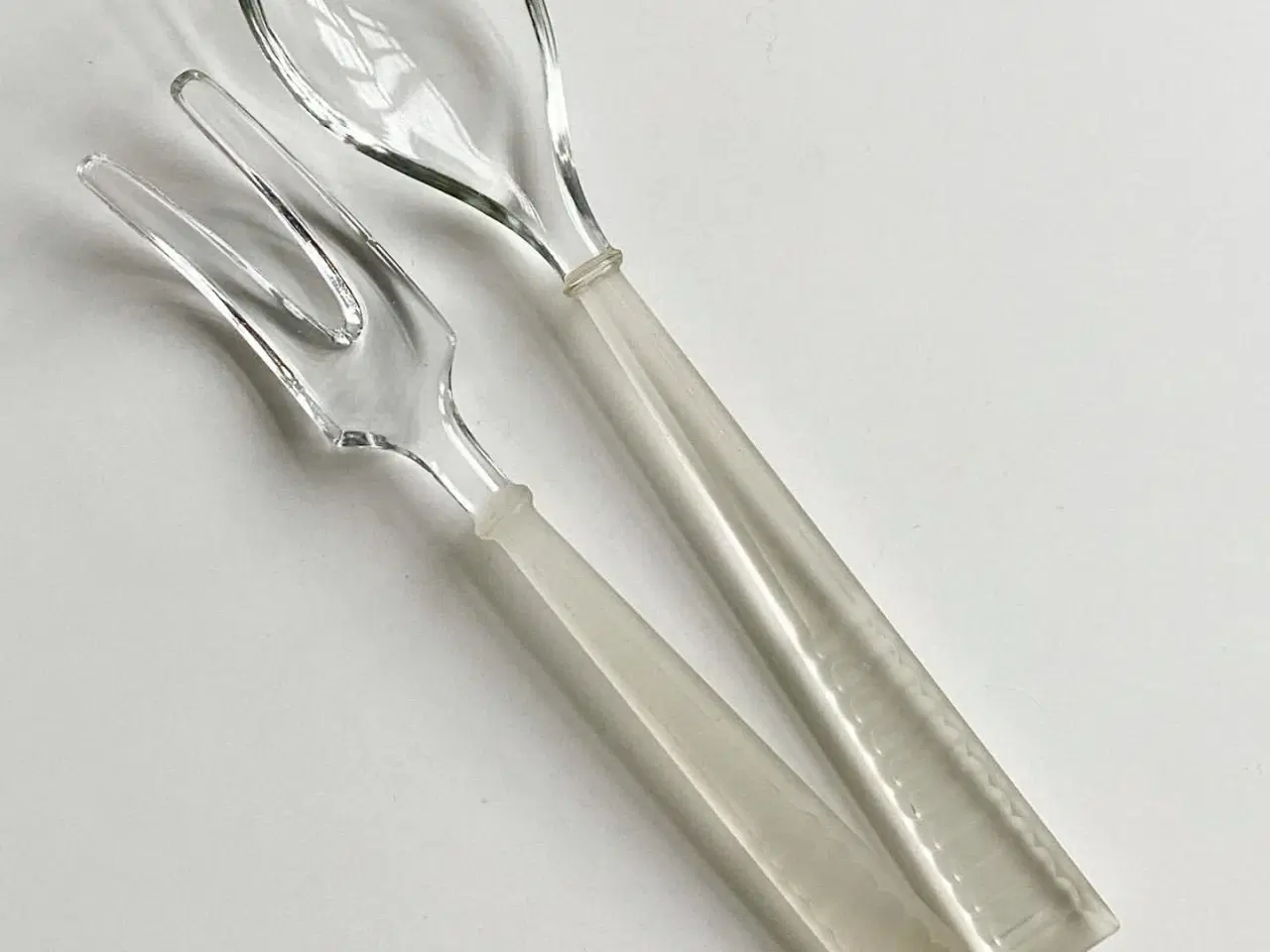 Billede 1 - Salatsæt, syrebehandlet glas, NB