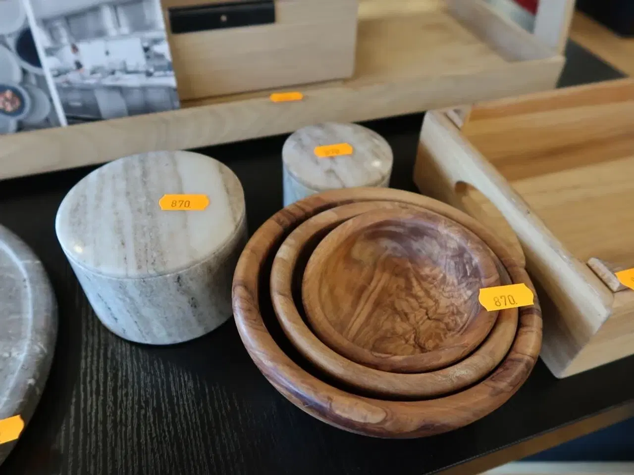 Billede 2 - Trækasse, 3 stk. skåle samt 2 stk. beholdere STUFF DESIGN