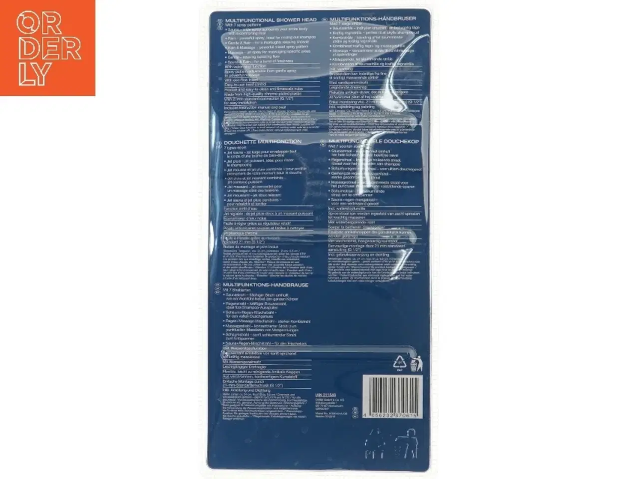 Billede 2 - Brusehoved med flere funktioner fra Miomare (str. Ø 9,5 cm længde 24 cm)