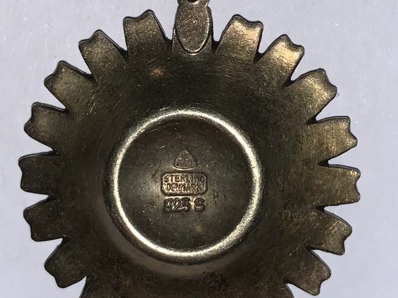 Billede 2 - Antik Marguerit vedhæng fra AM, forgyldt 925 sølv