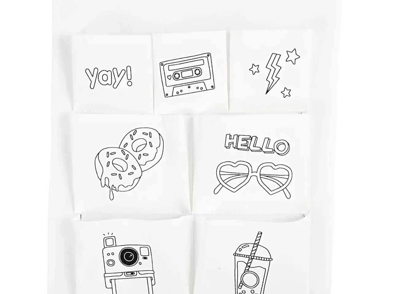 Billede 1 - Praktisk Lommeophæng til Kreativ Opbevaring, Hvid