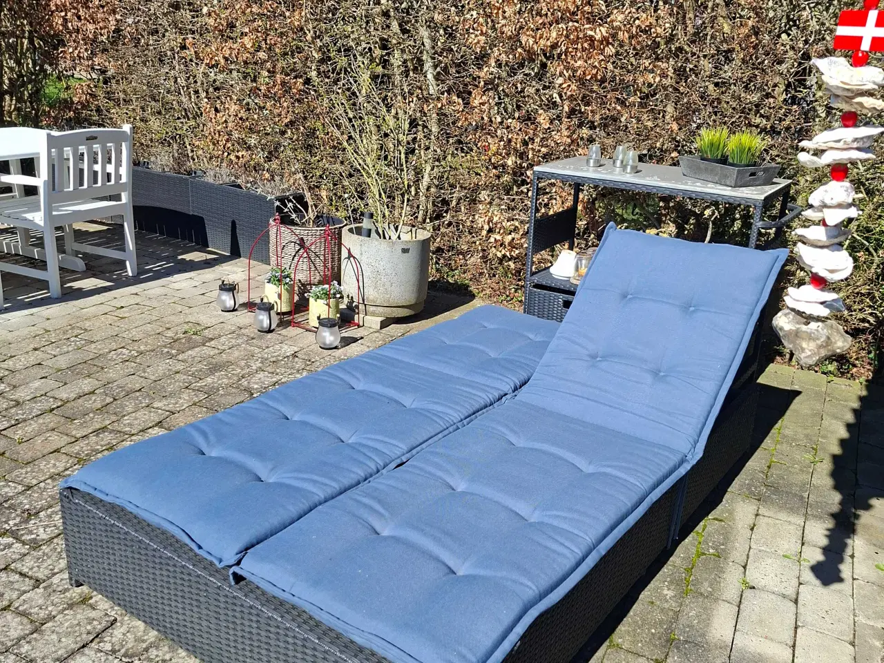 Billede 3 - Dobbelt solseng med hynder