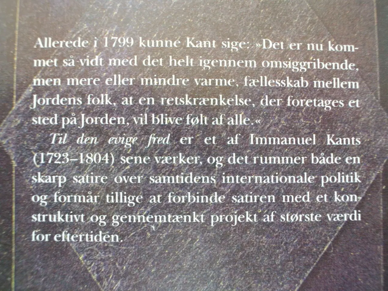 Billede 3 - til den evige fred, af innanuel kant, emne: filoso