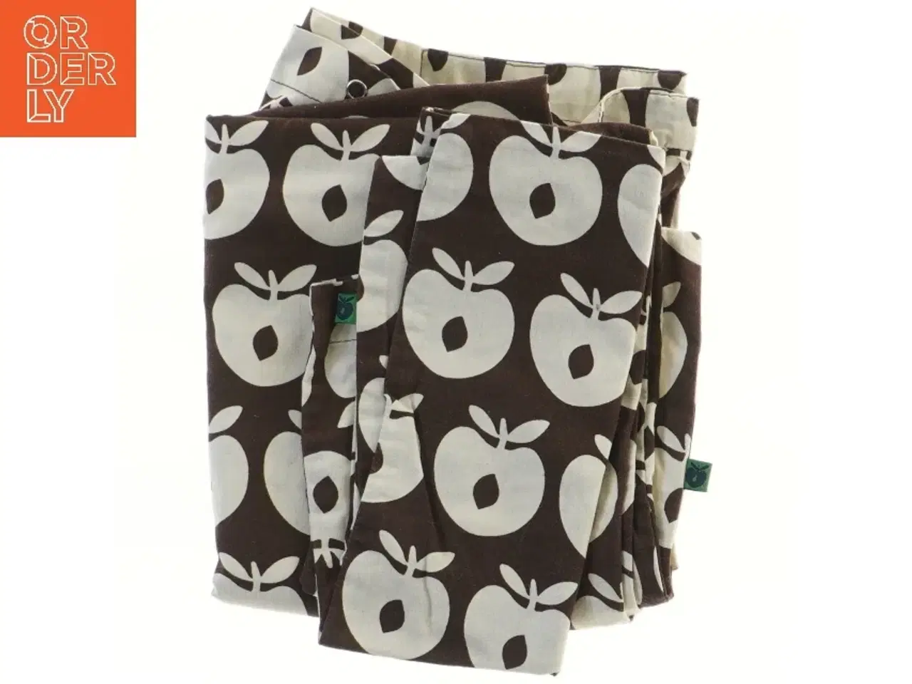 Billede 2 - Sengetøj med æblemønster fra Småfolk (str. 40x45 og 70x100 cm)