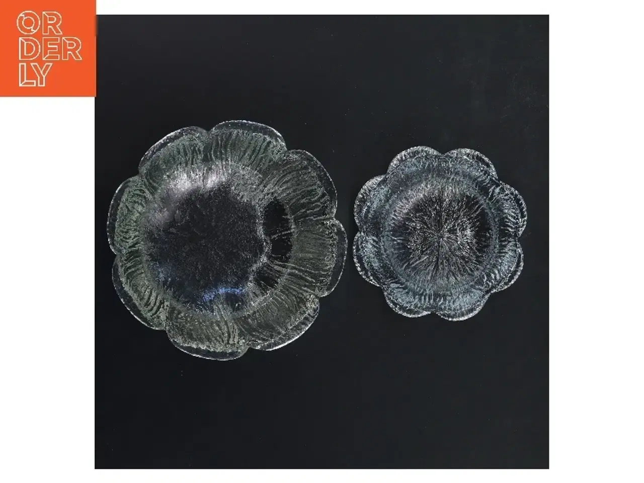 Billede 2 - Glas skåle, sæt af 2 (str. Ø 13 & 9 cm)