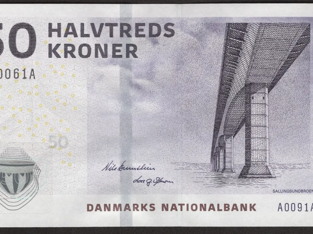 Billede 1 - Danmark 50 Kroner 2009 (Meget lavt nummer)