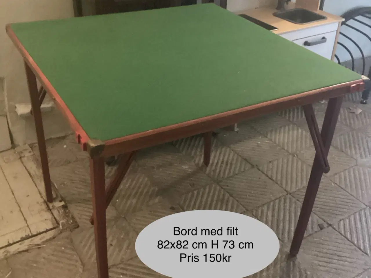 Billede 1 - Spillebord med grøn filt