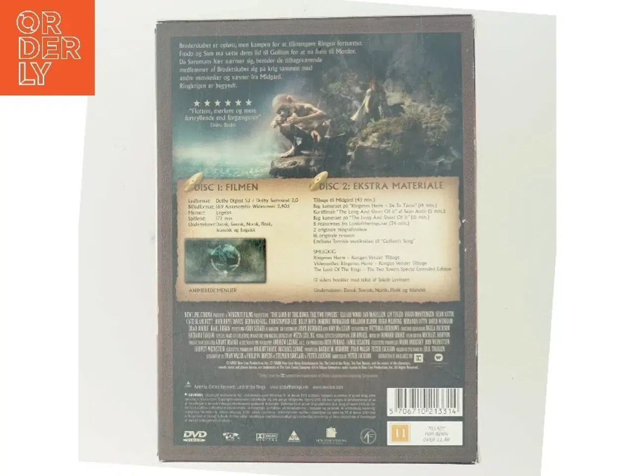Billede 3 - Lord of the Rings 2: The Two Towers med Elijah Wood (DVD)